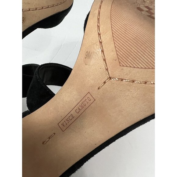Vince Camuto Carlotte Black Suede High heels size 9 Pointed Toe - Picture 9 of 10